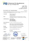 Prüfbericht / Gutachten Schallschutz FS-30-1-SK3-RD