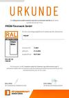 RAL-Urkunde - RAL FNB-NR